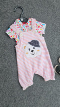 Baby velour Dungaree Sets for  0-1yr | Playful and Comfort Edition