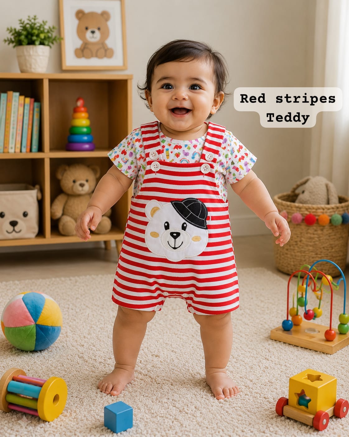 Baby velour Dungaree Sets for  0-1yr | Playful and Comfort Edition