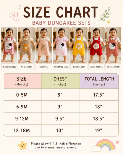 Baby velour Dungaree Sets for  0-1yr | Playful and Comfort Edition