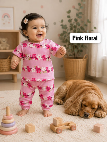 Baby Girl bloom Coords| Shirt and Full Pant Sets | 0 - 2yrs