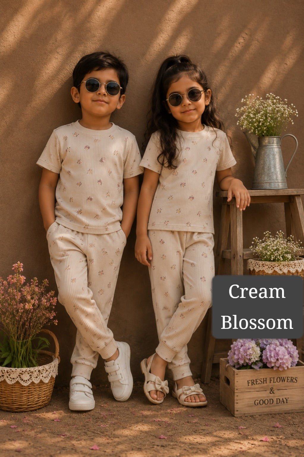 Soft Ribbed Cotton Pant Sets | 2yrs to 5yrs