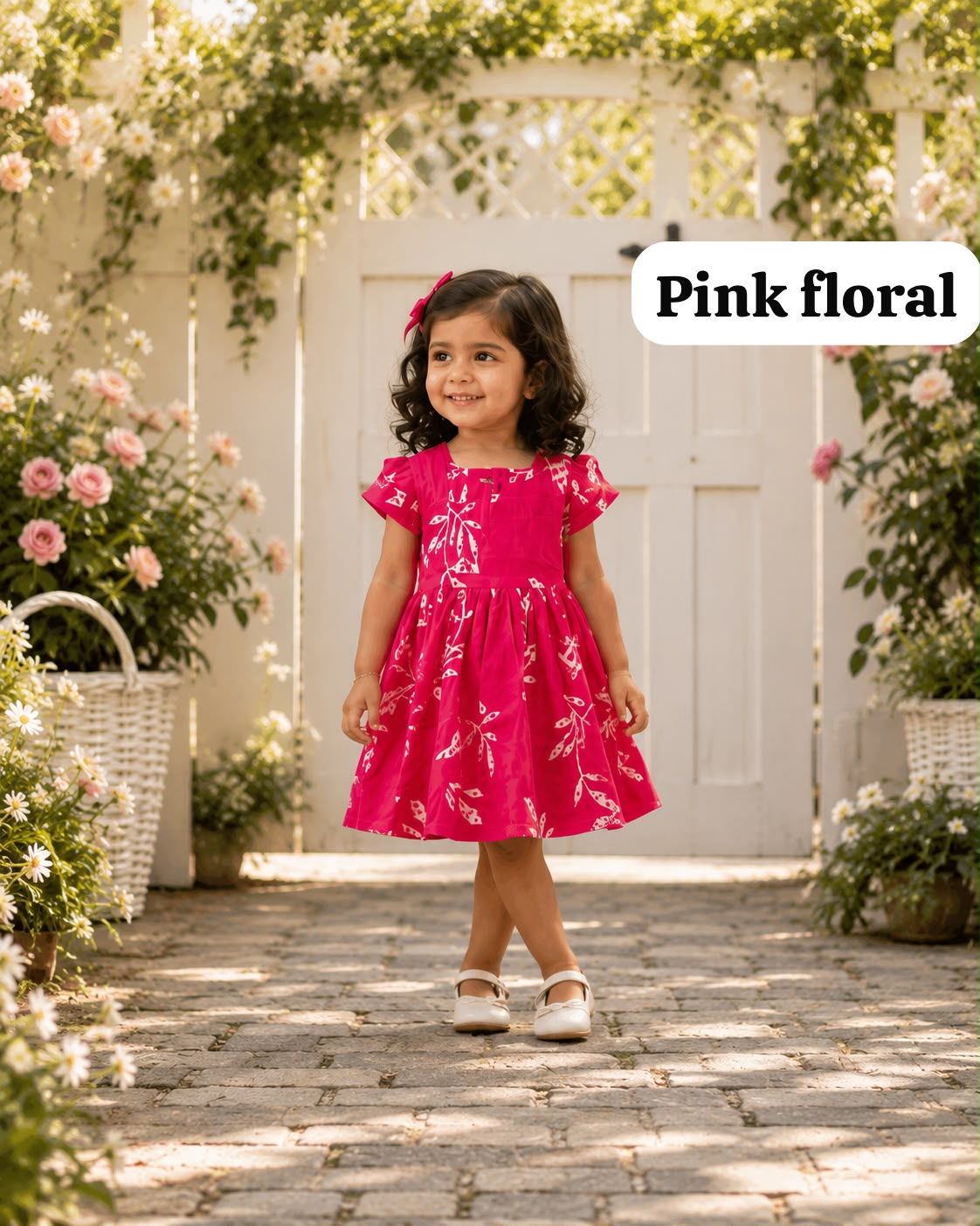 Pure cotton frill sleeve frocks | Jaipuri frocks- Floral Edition| 1-9yrs
