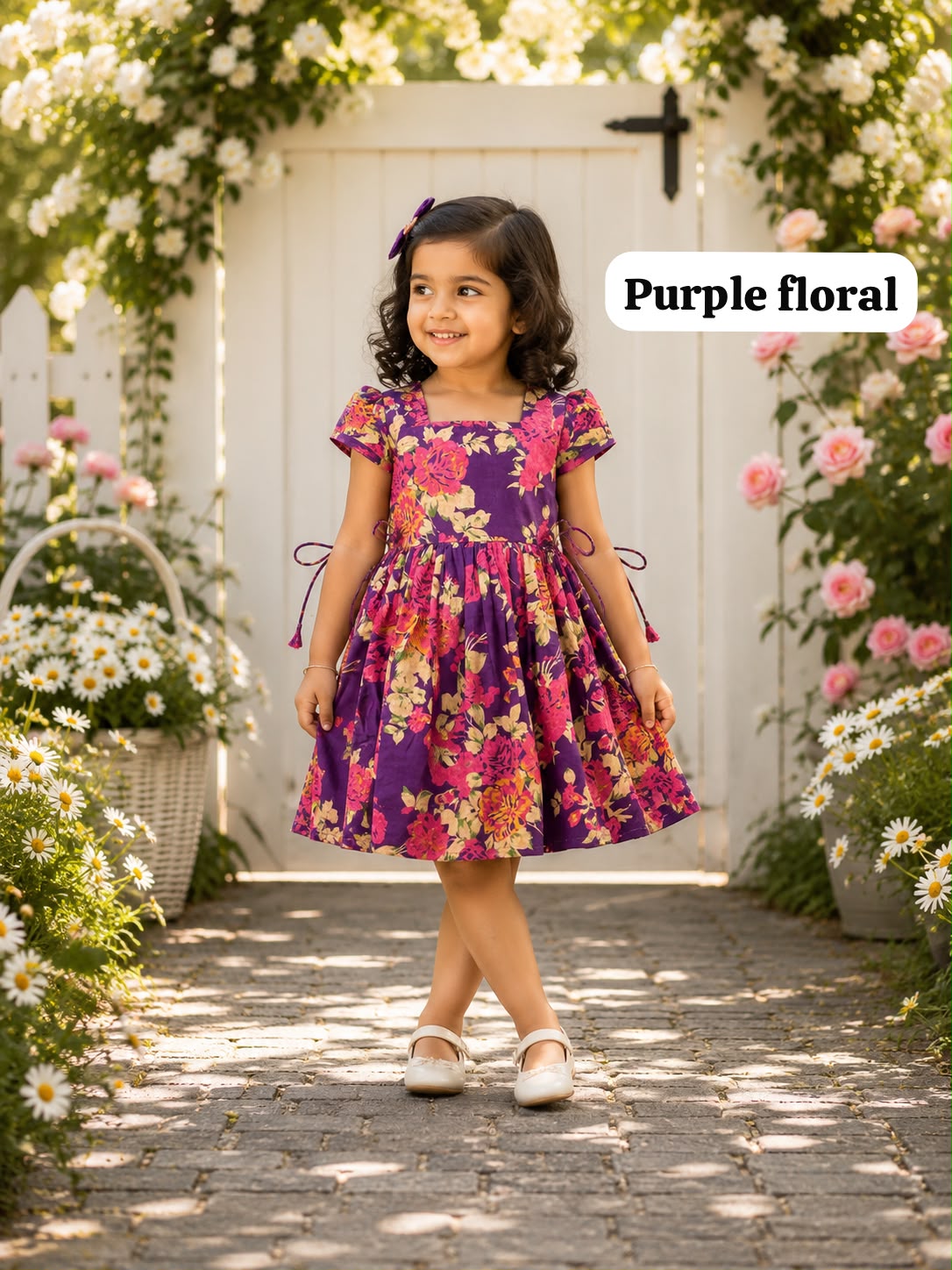 Pure cotton frill sleeve frocks | Jaipuri frocks- Floral Edition| 1-9yrs