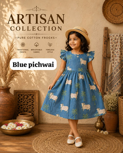 Pure cotton frocks Artisan prints|Jaipuri frocks| 1 to 9yrs | ART Edition