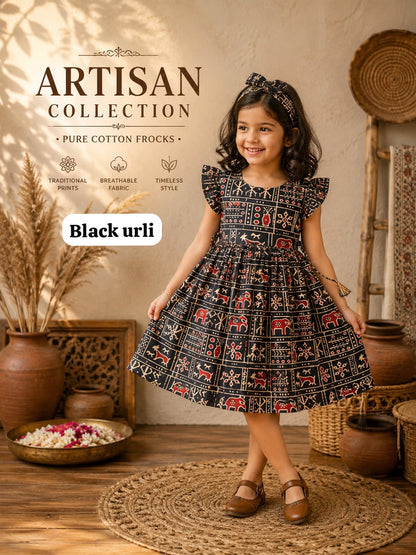 Pure cotton frocks Artisan prints|Jaipuri frocks| 1 to 9yrs | ART Edition