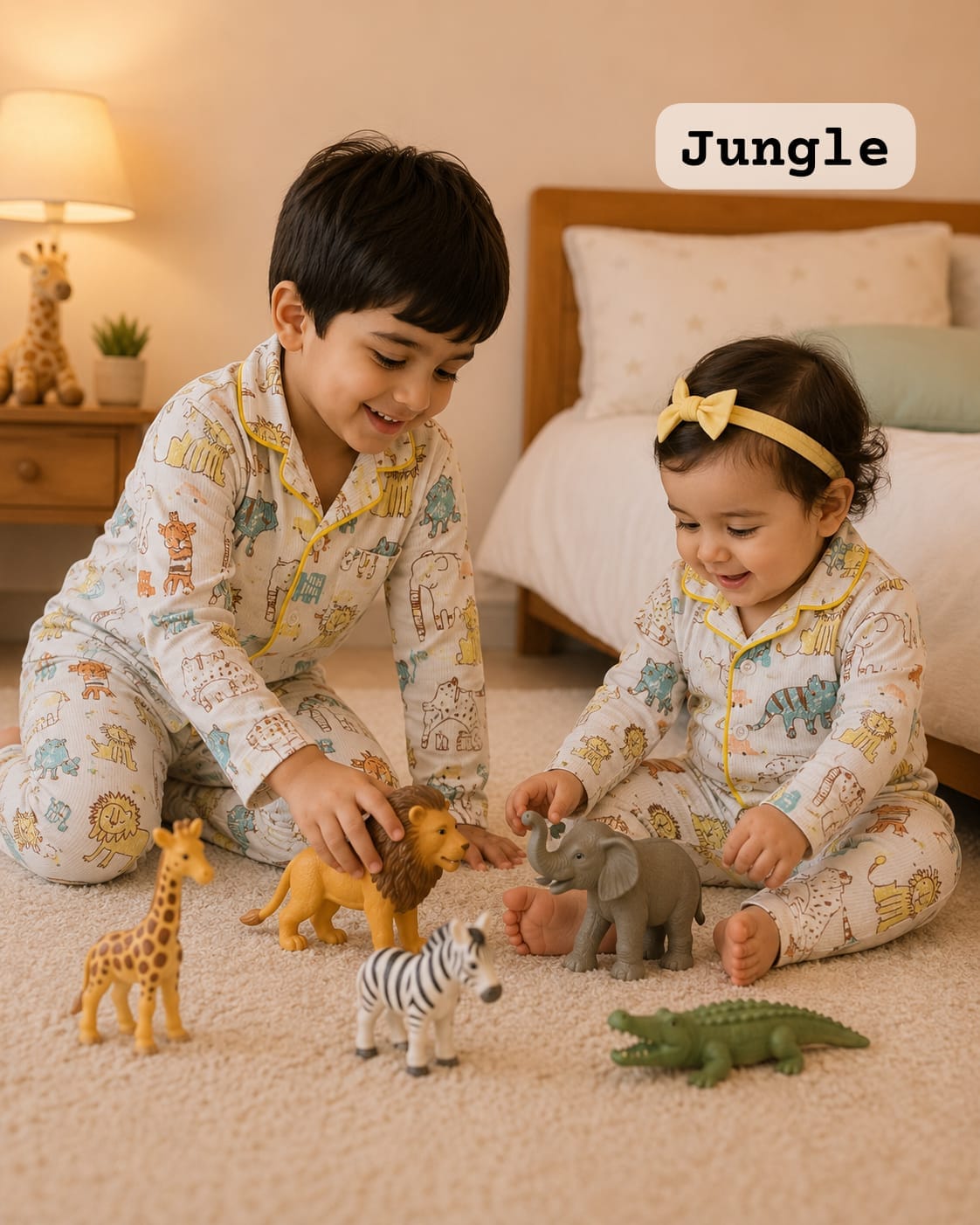 Soft Cotton Collar Night Sets for 6m to 5yrs