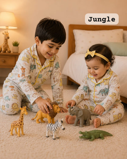Soft Cotton Collar Night Sets for 6m to 5yrs