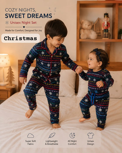 Soft Cotton Collar Night Sets for 6m to 5yrs