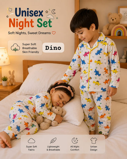 Soft Cotton Collar Night Sets for 6m to 5yrs