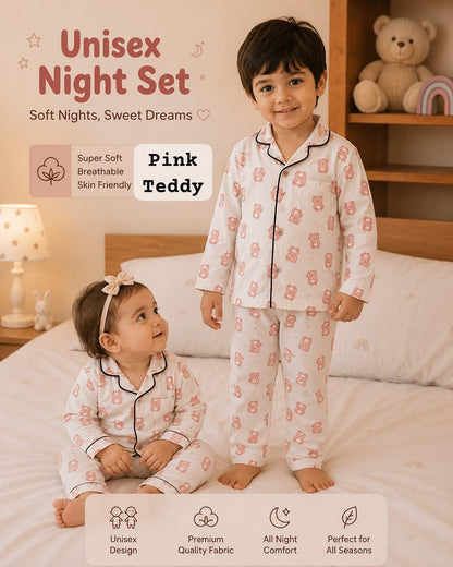 Soft Cotton Collar Night Sets for 6m to 5yrs