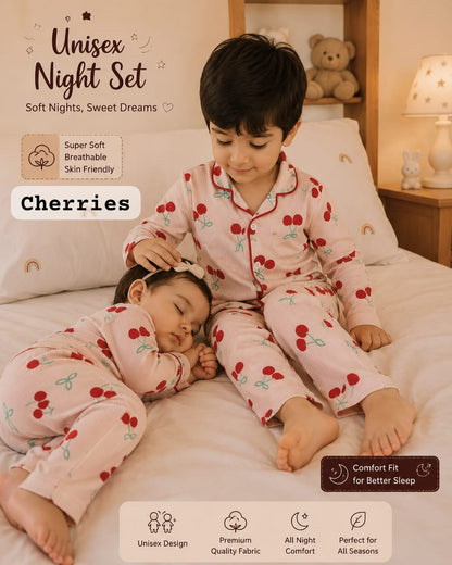 Soft Cotton Collar Night Sets for 6m to 5yrs