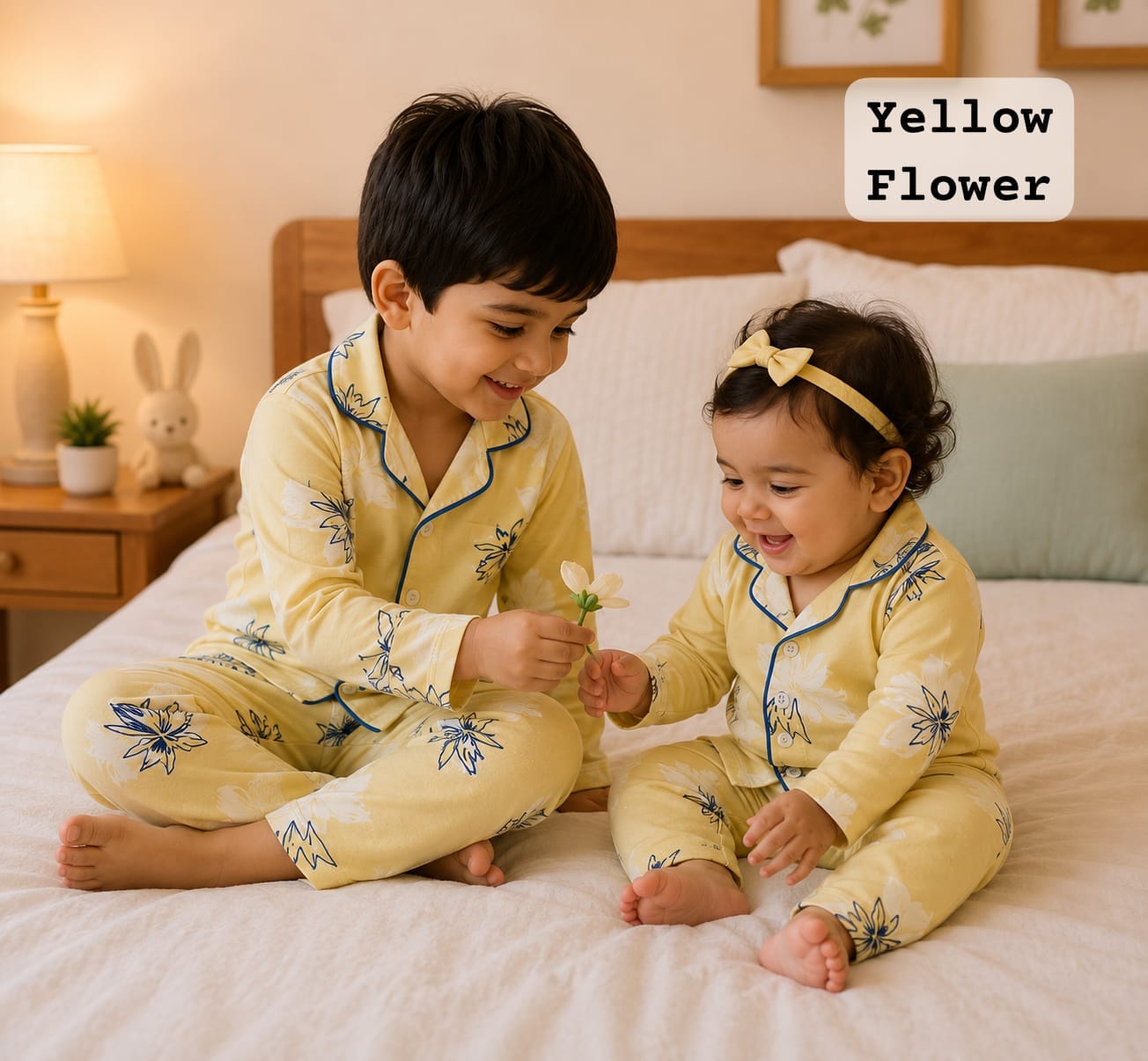 Soft Cotton Collar Night Sets for 6m to 5yrs