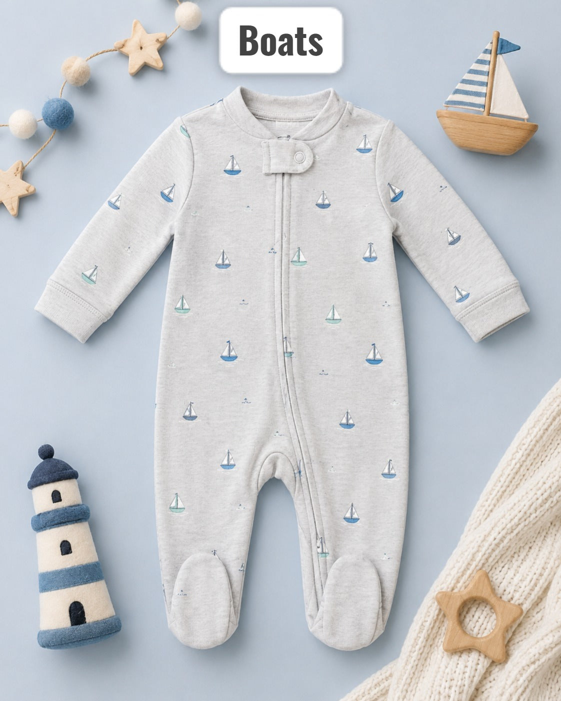 (0-3months) footed Rompers sleepsuit