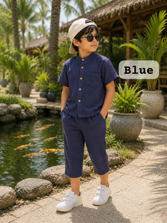Chinese Collar Muslin Ankle length Sets for 2yrs to 8 yrs