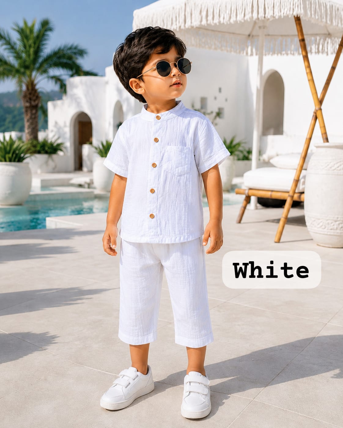 Chinese Collar Muslin Ankle length Sets for 2yrs to 8 yrs