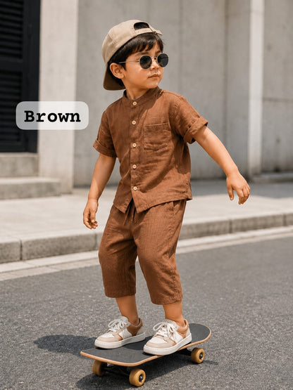 Chinese Collar Muslin Ankle length Sets for 2yrs to 8 yrs