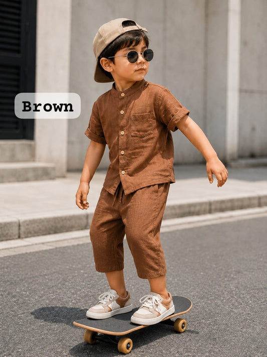 Chinese Collar Muslin Ankle length Sets for 2yrs to 8 yrs