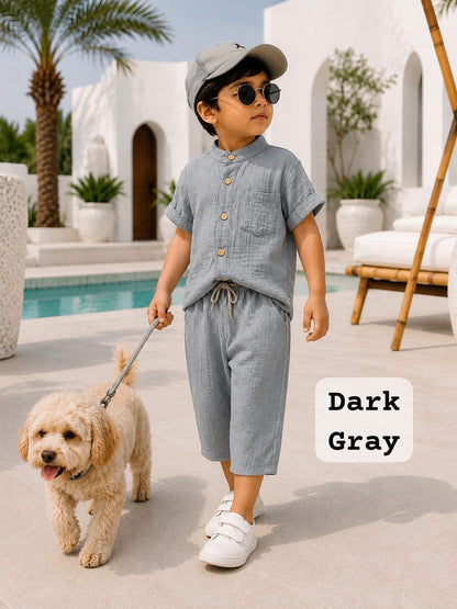 Chinese Collar Muslin Ankle length Sets for 2yrs to 8 yrs