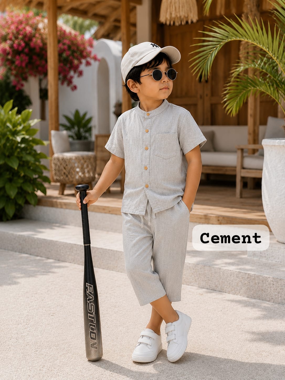 Chinese Collar Muslin Ankle length Sets for 2yrs to 8 yrs