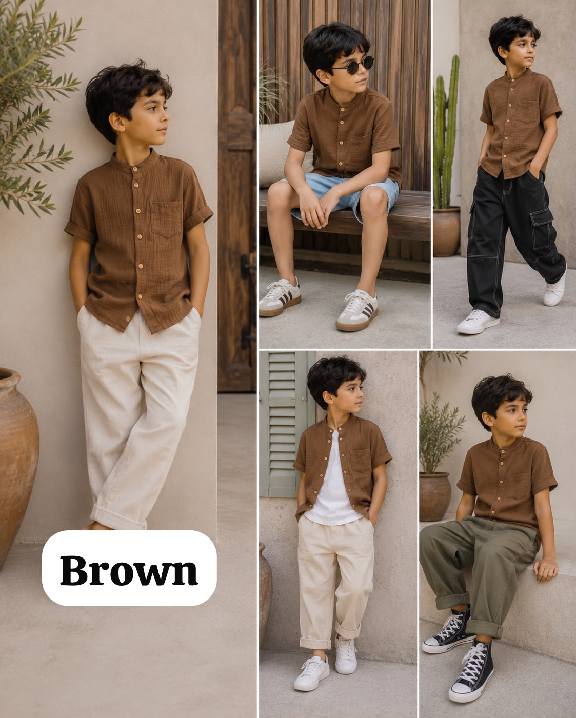 Premium Muslin Shirts for 7-8yrs Boys