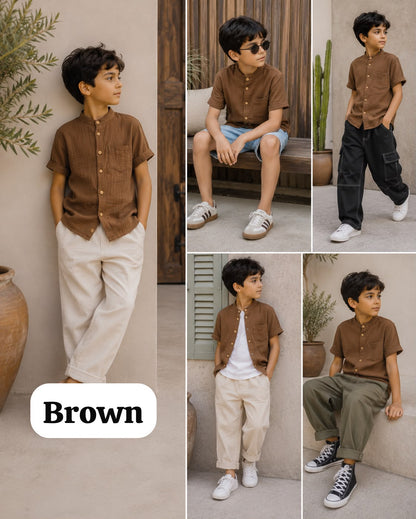 Premium Muslin Shirts for 7-8yrs Boys
