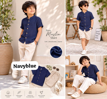 Premium Muslin Shirts for 7-8yrs Boys