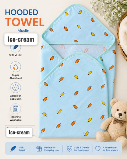Muslin Hooded Towels 30*30 inches