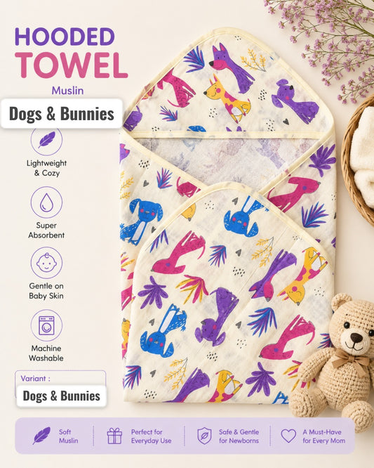 Muslin Hooded Towels 30*30 inches