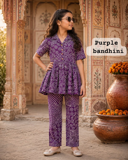 Pure Cotton Coords |(7-9yrs) | 30 size | traditional wear