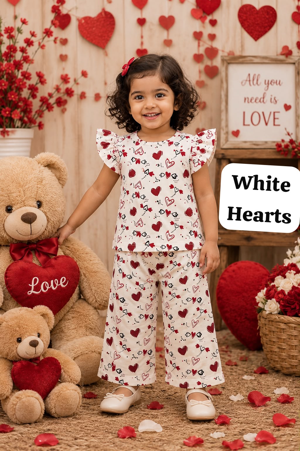Soft Ribbed Cotton Frill sleeve Pant Sets | 1yr to 4yrs|