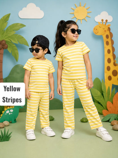 Unisex T- Shirt & Pant Sets 6months to 6yrs
