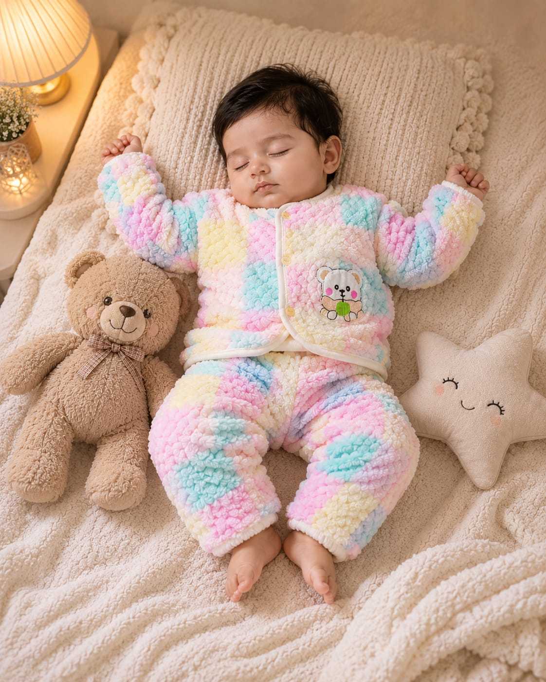 Unisex Korean Sweater Set for 0-9m | Soft Fleece | Winter Edition