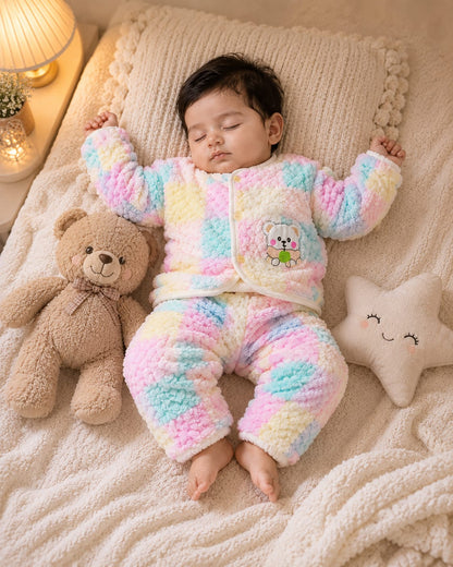 Unisex Korean Sweater Set for 0-9m | Soft Fleece | Winter Edition