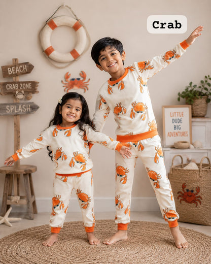 Unisex Sweat Shirts Sets for 1yr to 12yrs | Light Weight Fabric | For Mild Winters