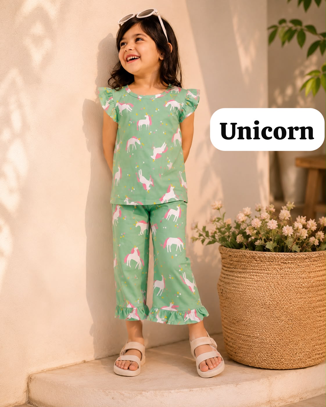 Cotton Frill Capri Sets for 2yrs to 7yrs