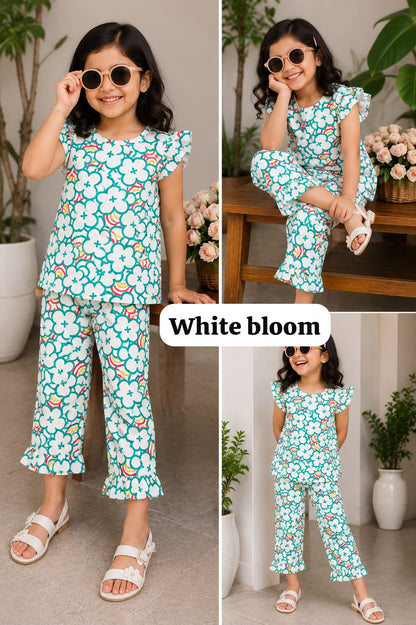 Cotton Frill Capri Sets for 2yrs to 7yrs