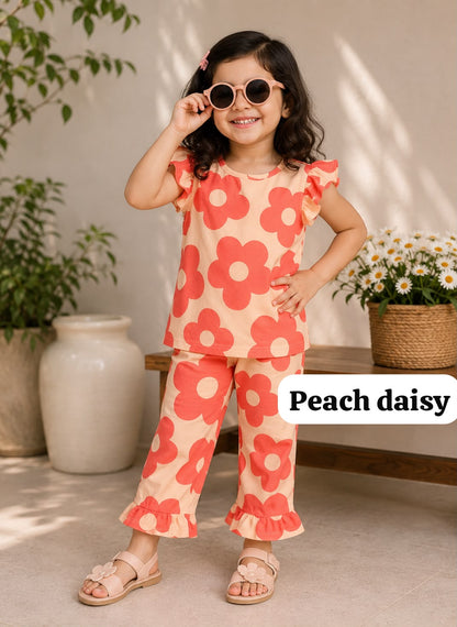 Cotton Frill Capri Sets for 2yrs to 7yrs