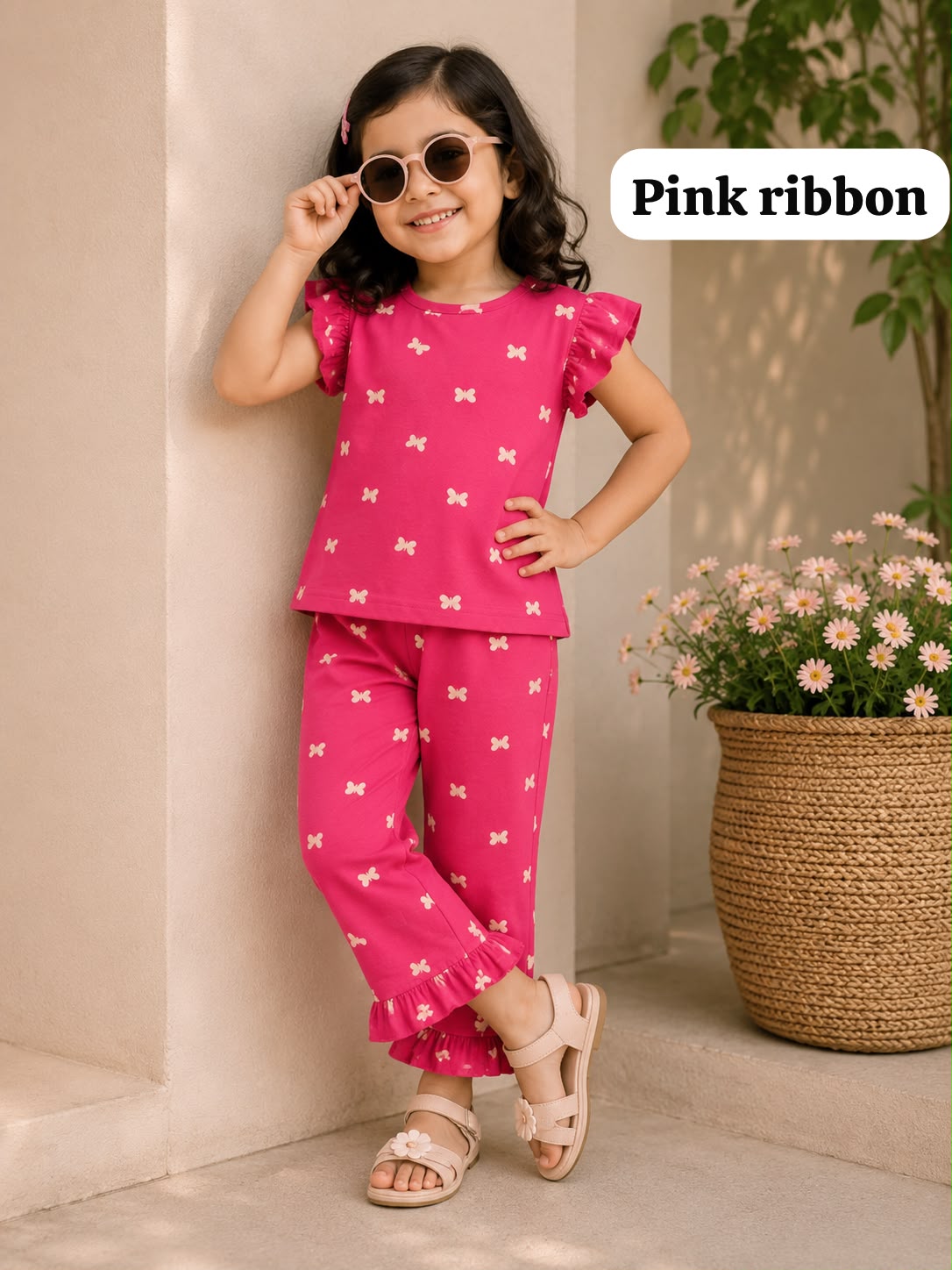Cotton Frill Capri Sets for 2yrs to 7yrs