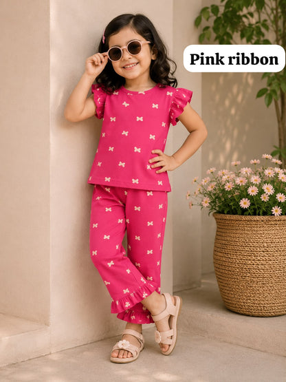 Cotton Frill Capri Sets for 2yrs to 7yrs