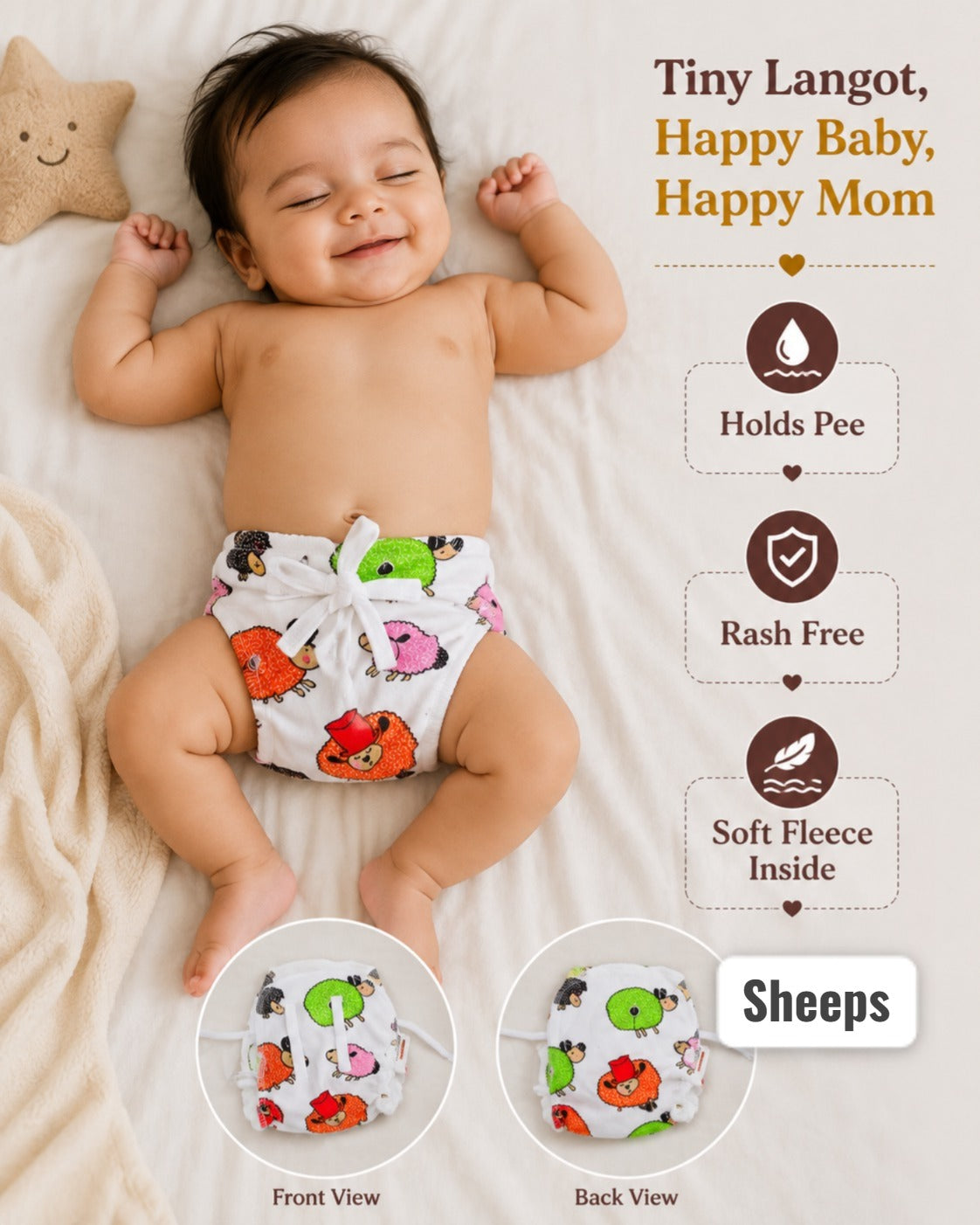 Branded Re usable Langots for 0-9months babies