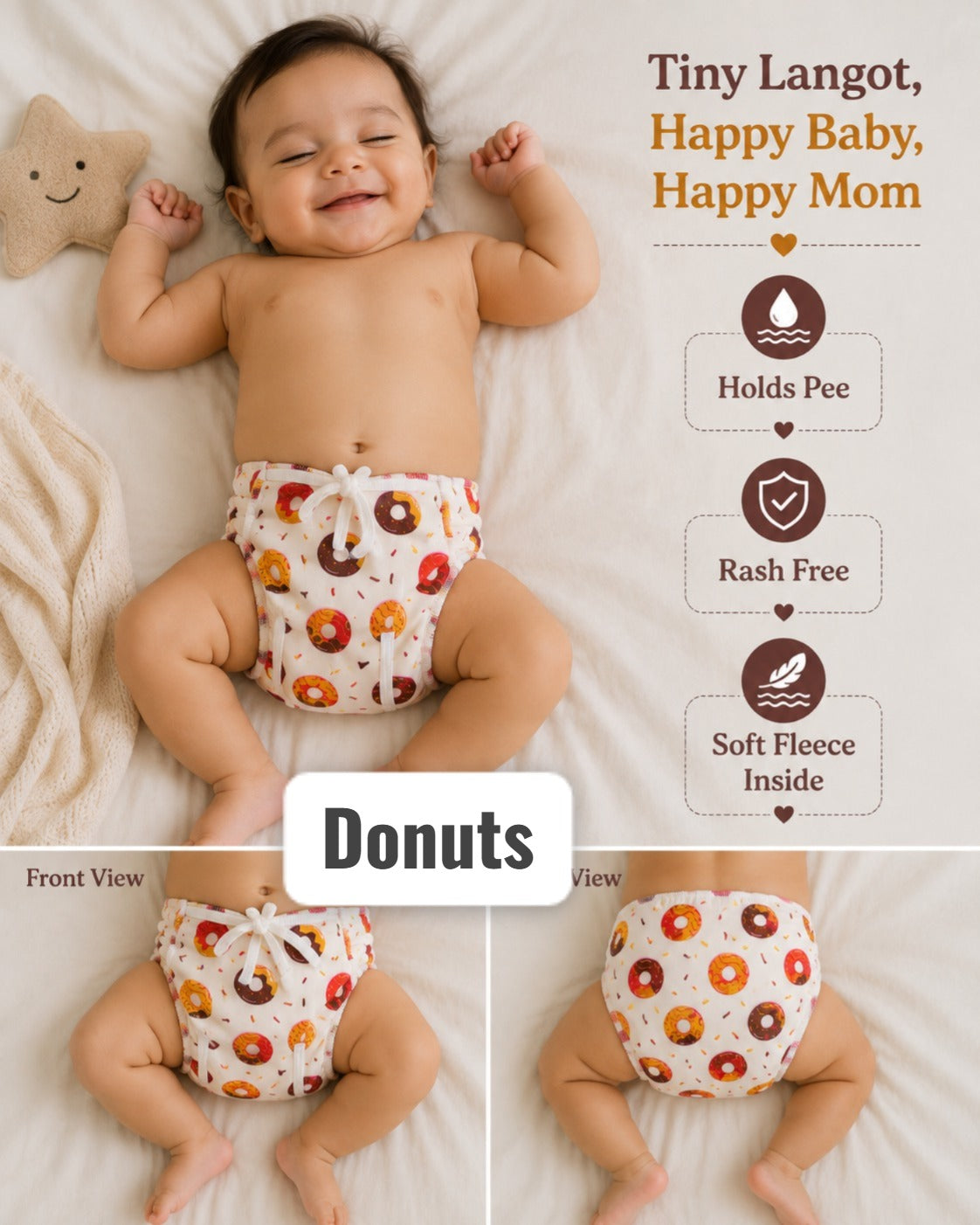 Branded Re usable Langots for 0-9months babies