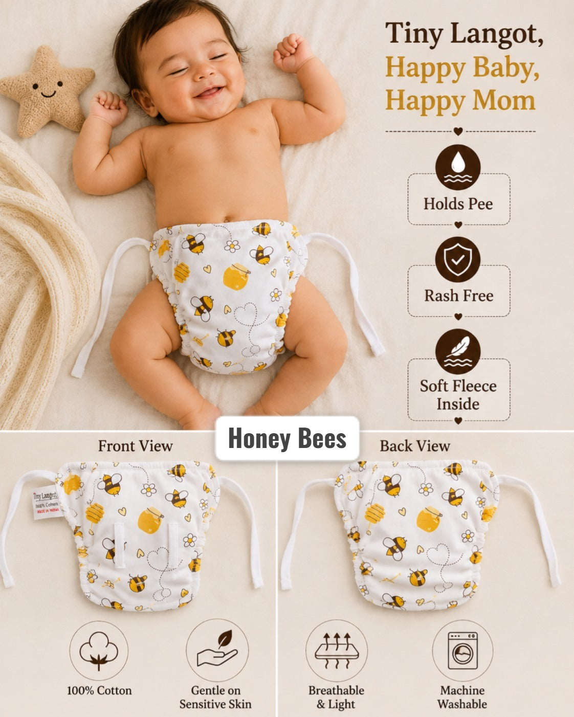 Branded Re usable Langots for 0-9months babies
