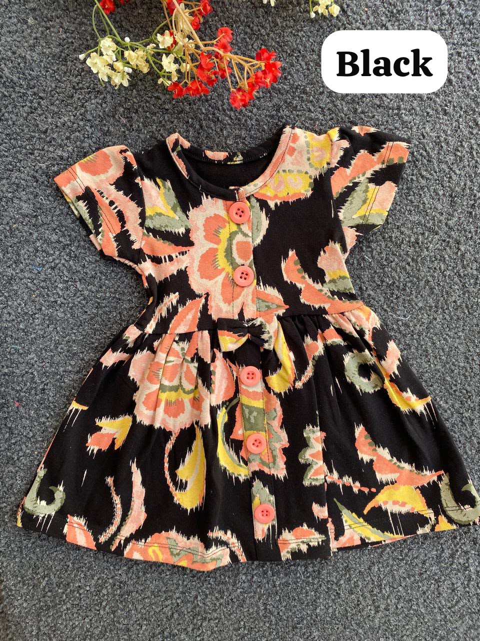 Cute Button Frocks for 6m to 18m