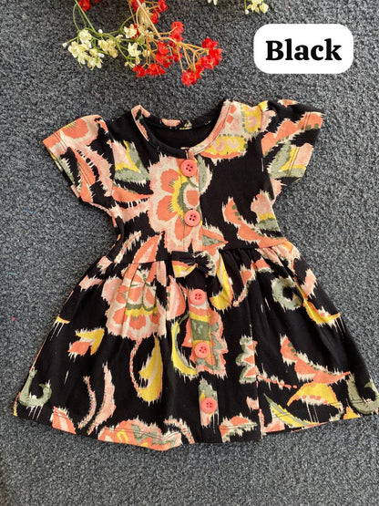 Cute Button Frocks for 6m to 18m