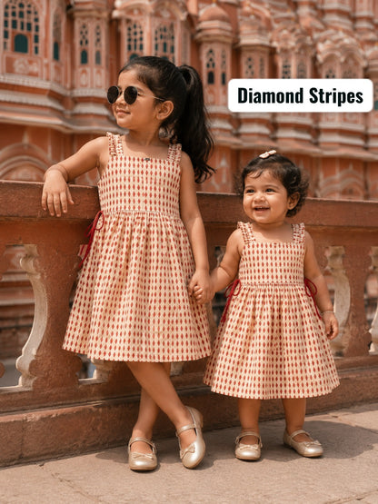 Pue Cotton Sleeveless Frocks | Jaipur Frocks | 6m to 7yrs