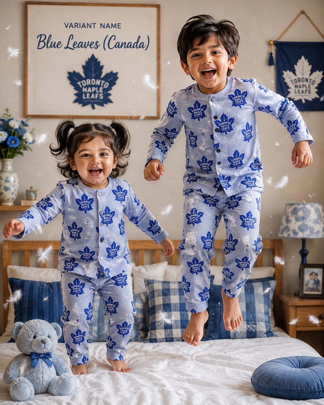 Full Sleeve Unisex Snap Button Night Sets for 1yr to 5yrs | Soft and Cozy Wear