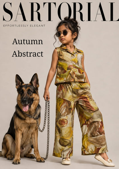 Pretty collar Front Button Floral Coord Sets for 2yrs to 5yrs