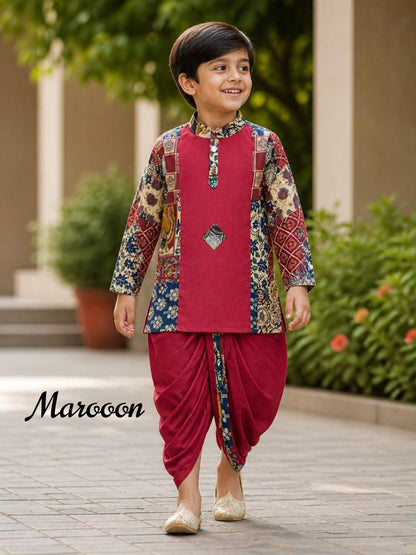 Boys Hand Block Kurta-Dhoti sets | 9m to 8yrs | Ethnic Collection