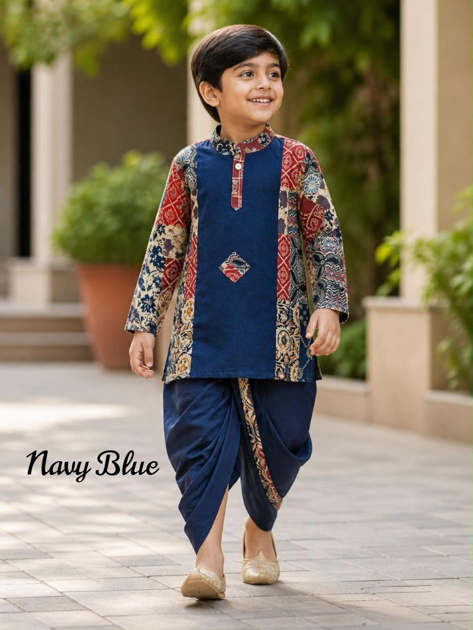 Boys Hand Block Kurta-Dhoti sets | 9m to 8yrs | Ethnic Collection