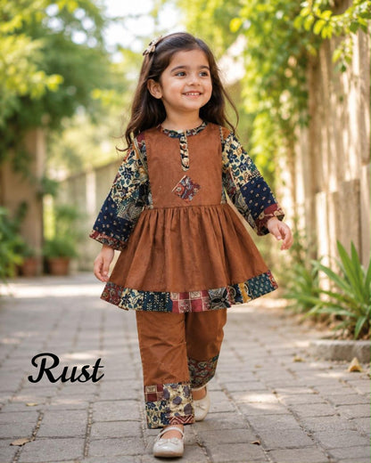 Girls Hand Block Ethnic Co-Ord Set | 2yrs to 9yrs